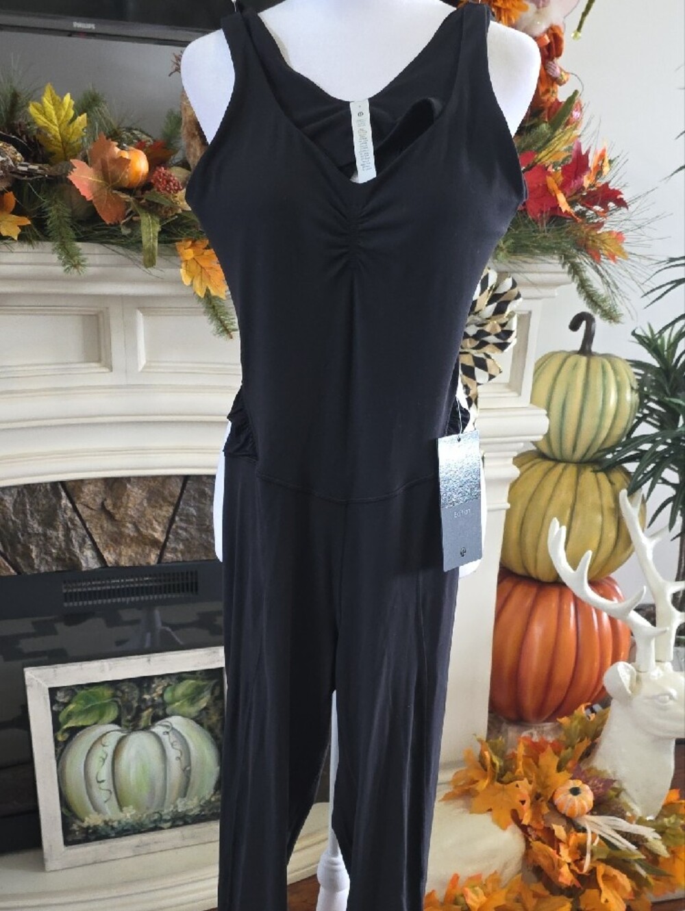 Black Women's Sleeveless Jumpsuit - Picture 5 of 6